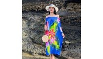 Hot Sale Rayon Dress Hand Painted Handmade in Bali